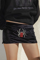Spider Velvet Mini Skirt