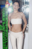 Cream Pleather Pants