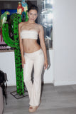 Cream Pleather Pants